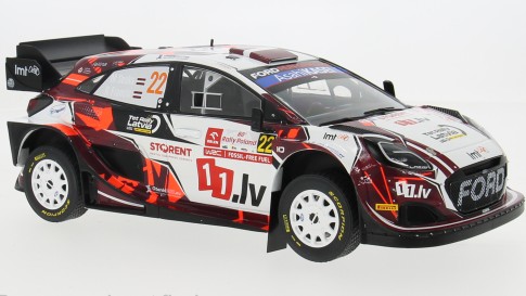 Modellino auto rally scala 1:18 Ixo Model  FORD PUMA WRC N.22 RALLY POLEN 2024 SEEKS-FRANCIS modellismo
