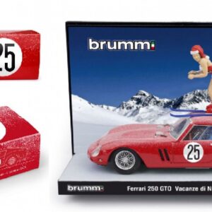 Modellino auto scala 1:43 Brumm  FERRARI 250 GTO VACANZE DI NATALE 2025 CON BABBAZZA  LIM.200 diecast modellismo statico
