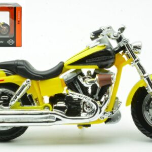 Modellino moto scala 1:18 Maisto HARLEY DAVIDSON CVO FAT BOB 2009 YELLOW modellismo