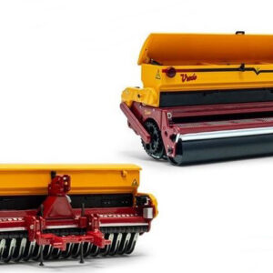 Modellino trattore Universal Hobbies TRASEMINATRICE SU PRATI STABILI VREDO AGRI 290 1:32 diecast modellismo statico
