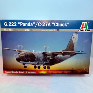 Modellino model kit montaggio aerei G.222 PANDA C-27A CHUCK italeri scala 1:72 modellismo