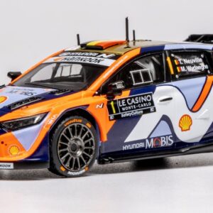 Modellino auto rally scala 1:43 Ixo Model HYUNDAI i20 N N.1 RALLY1 RALLY MONTE CARLO 2025 NEUVILLE-WYDAEGHE diecast modellismo statico