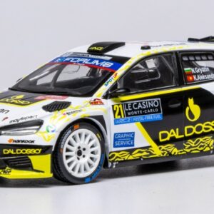 Modellino auto rally scala 1:43 Ixo Model SKODA FABIA RS N.21 RALLY2 MONTE CARLO 2025 GRYAZIN-ALEKROV diecast modellismo statico