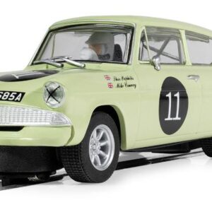 Modellino slot car Scalextric FORD ANGLIA 105E Theo Paphitis modellismo