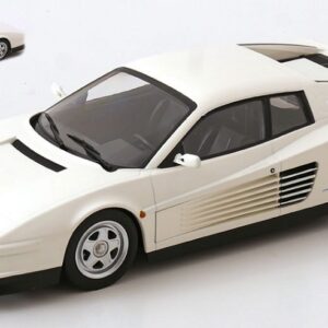 Modellino auto scala 1:18 FERRARI TESTAROSSA WHITE diecast modellismo statico