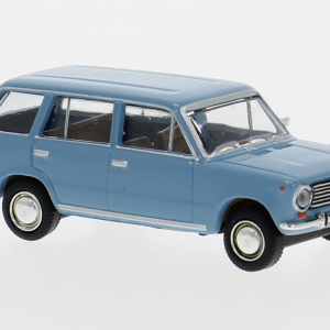 Modellino auto scala 1:87 FIAT 124 FAMILIARE 1966 BLU diecast modellismo statico