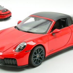 Modellino auto scala 1:18 PORSCHE 911 (992.2) TARGA 4 GTS 2025 RED diecast modellismo statico