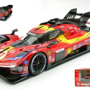 Modellino auto scala 1:18 Burago FERRARI 499P N.51 3rd LE MANS 2025 PIER GUIDI-CALADO-GIOVINAZZI racing modellismo