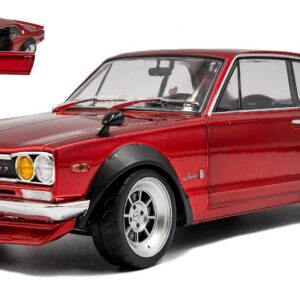 Modellino auto scala 1:18 Solido NISSAN SKYLINE 1970 RED diecast modellismo statico
