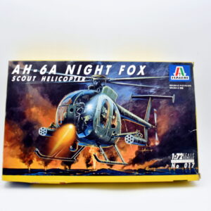 Modellino model kit montaggio aerei AH-6A NIGHT FOX SCOUT HELICOPTER italeri scala 1:72 modellismo