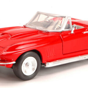 Modellino auto scala 1:24 CHEVROLET CORVETTE 1967 RED diecast modellismo statico