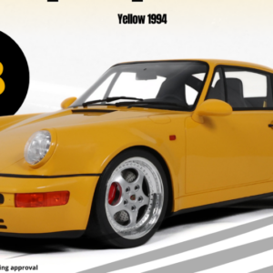 Modellino auto scala 1:8 GT Spirit  PORSCHE 911 [964] TURBO S 1994 YELLOW 1:8 modellismo statico