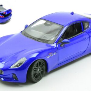 Modellino auto scala 1:24 MASERATI GRAN TURISMO F BLUE diecast modellismo statico