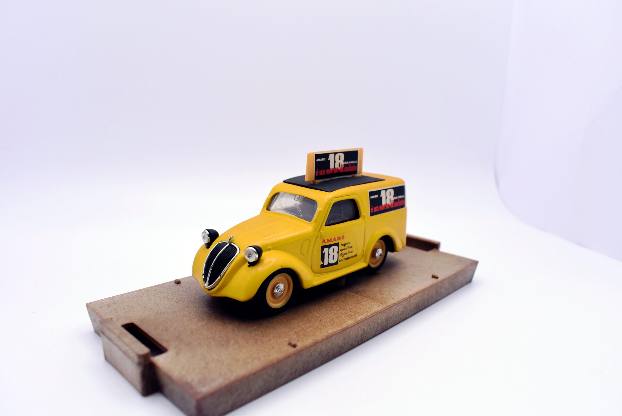 modellini furgone FIAT 500 C amaro 18 veicoli pubblicitari d'epoca scala 1:43 collezione - immagine 3