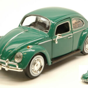Modellino auto scala 1:24 VW BEETLE 1966 GREEN diecast modellismo statico
