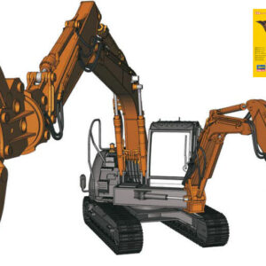 Modellino ruspa Hasegawa  HITACHI DUOPLE ARM WORKING scala 1:35 modellismo
