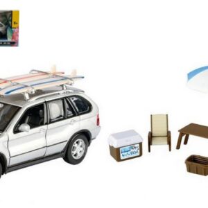 Modellino auto scala 1:24 BMW X5 SILVER diecast modellismo statico collezione