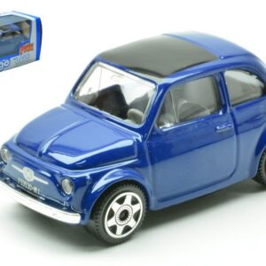 Modellino auto scala 1:43 Burago FIAT 500 1965 BLU modellismo statico collezione