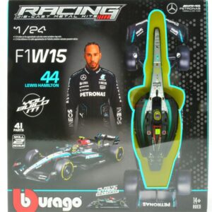 Modellino auto formula 1 F1 scala 1:24 Burago  MERCEDES W15 N.44 LEWIS HAMILTON 2024 KIT 1:24