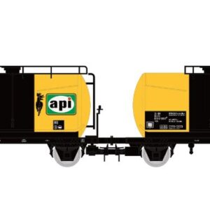 Modellino treno modellismo ferroviario Rivarossi FS 2 UNIT PACK 2-AXLE TANK WAGON API EP.IV 1:87