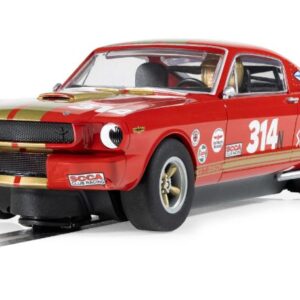 Modellino slot car Scalextric SHELBY GT350H RED AND GOLD SLOT 1:32 modellismo
