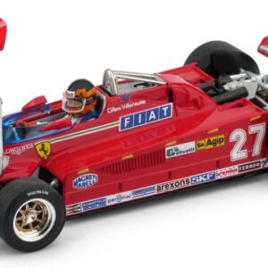 Modellino auto formula 1 F1 scala 1:43 Brumm  FERRARI 126 CK G.VILLENEUVE 1981 CANADA GP DAL 55mo AL 56mo GIRO diecast modellismo
