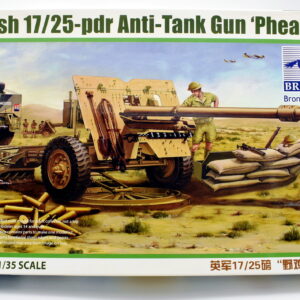Modellino model kit montaggio carri armati tank BRITISH 17/25-PDR ANTI-TANK bronco models scala 1:35 modellismo