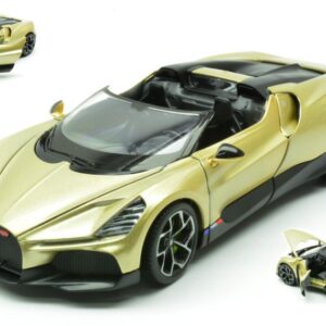 Modellino auto scala 1:24 BUGATTI W16 MISTRAL GOLD diecast modellismo statico