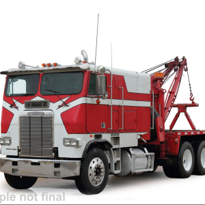 Modellino camion scala 1: Ixo Model FREIGHTLINER FLA 1987 REDWHITE truck lorry modellismo statico