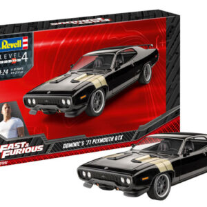 Modellino auto kit di montaggio model kit FAST & FURIOUS DOMINIC'S 1971 PLYMOUTH GTX 1:24 modellismo