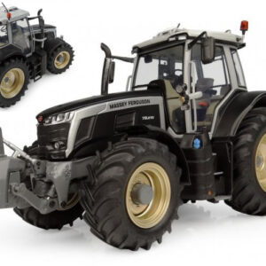 Modellino Universal Hobbies TRATTORE MASSEY FERGUSON 7S.210 BLACK EDITION WITH GOLD RIMS 1:32 modellismo
