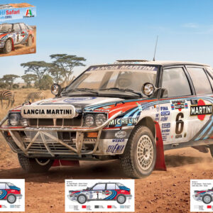 Modellino auto model kit di montaggio Italeri LANCIA DELTA HF INTEGRALE 16V SAFARI RALLY 1991 KIT 1:12 modellismo
