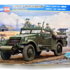 Modellino model kit montaggio carri armati tank U.S. M3A1 WHITE SCOUT CAR hobby boss scala 1:35 modellismo