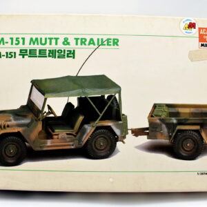 Modellino auto model kit montaggio M-151 MUTT E TRAILER academy scala 1:35 modellismo