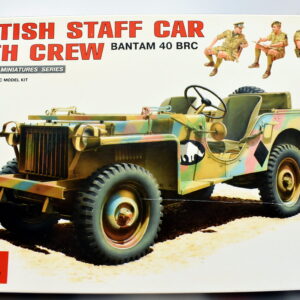 Modellino model kit montaggio auto BRITISH STAFF CAR WITH CREW miniart scala 1:35 modellismo