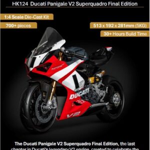 Modellino moto kit di montaggio da montare Pocher  DUCATI PANIGALE - V2 SUPERQUADRO Final Edition  KIT 1:4 modellismo