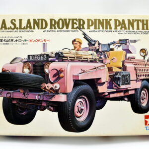 Modellino auto model kit montaggio S.A.S LAND ROVER PINK PANTHER tamiya scala 1:35 modellismo