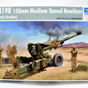 Modellino model kit montaggio carri armati tank M198 155MM MEDIUM TOWED HOWITZER trumpeter scala 1:35 modellismo