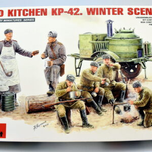 Modellino model kit montaggio FIELD KITCHEN KP-42. WINTER SCENERY miniart scala 1:35 modellismo