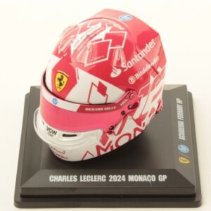 Modellino casco Looksmart HELMET CHARLES LECLERC TEAM FERRARI HP MONACO GP 2024 1:5 modellismo