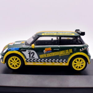Modellino auto rally scala 1:43 mini cooper S diecast modellismo statico