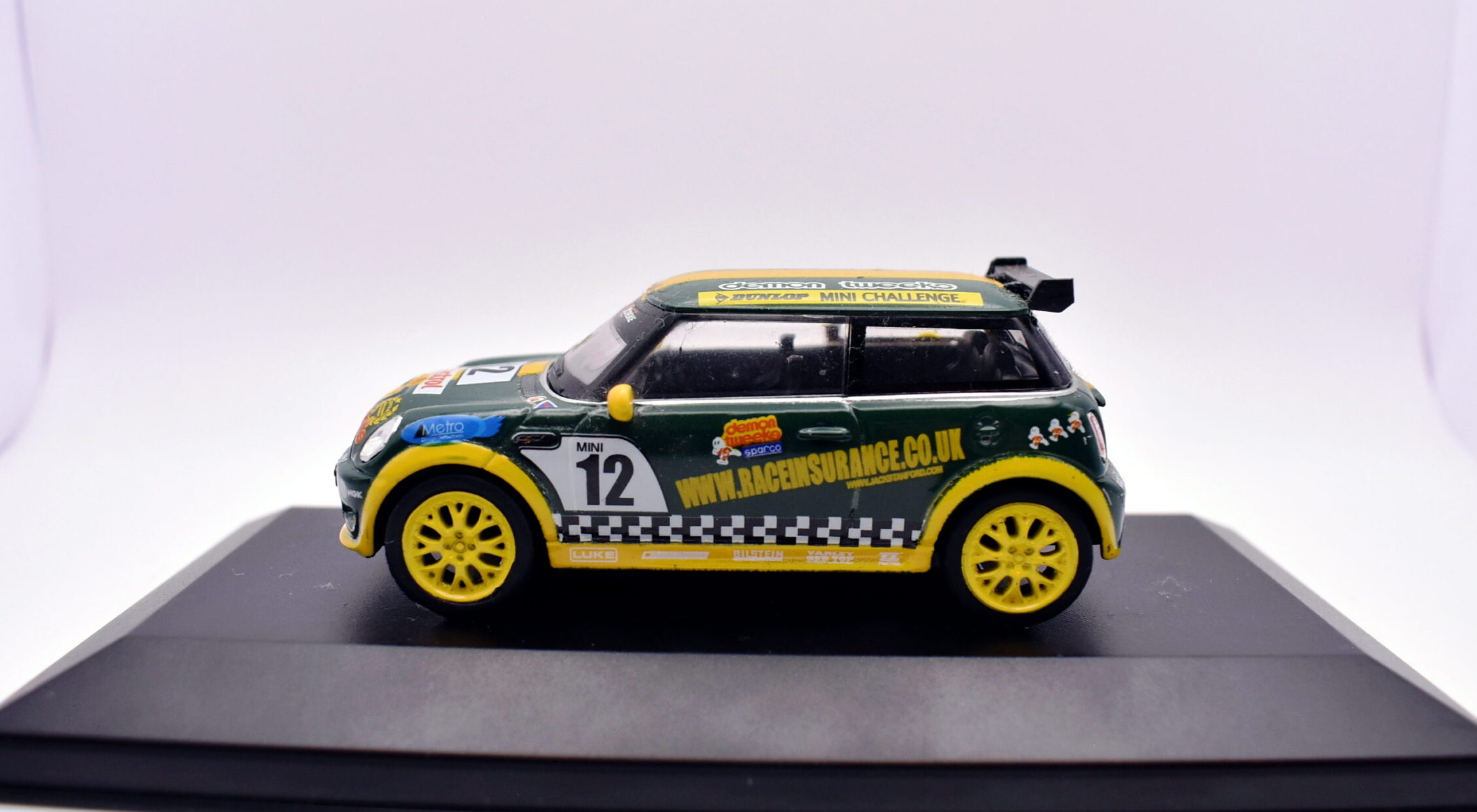 Modellino auto rally scala 1:43 mini cooper S diecast modellismo statico